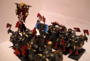 Scratch-built Chaos Dwarf Centaurs
